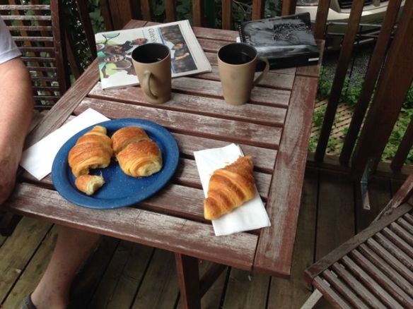 Croissants on the back deck